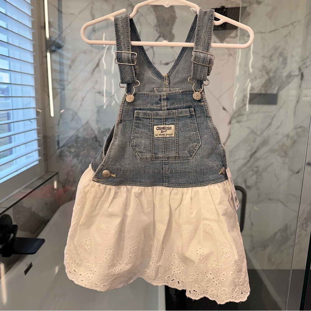 OshKosh Denim White Jumper Dress